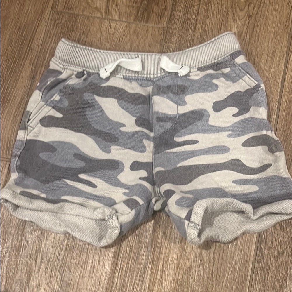 Carters blue camo shorts size 24months